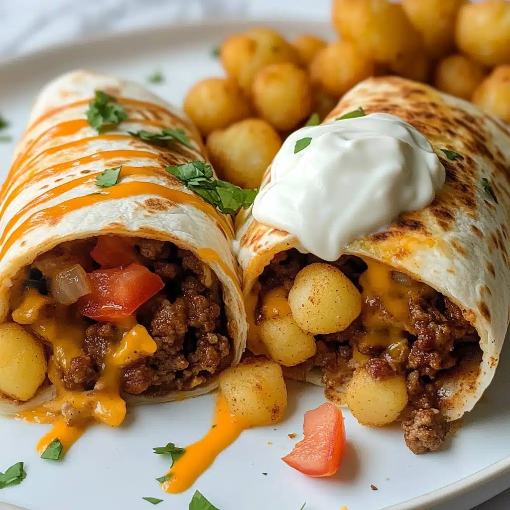 Cheesy Potato Burritos Delight Recipe - Recipe Image