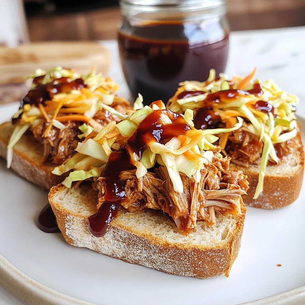 Easy Pulled BBQ Chicken Sliders with Coleslaw (No Mayo) Recipe - Recipe Image