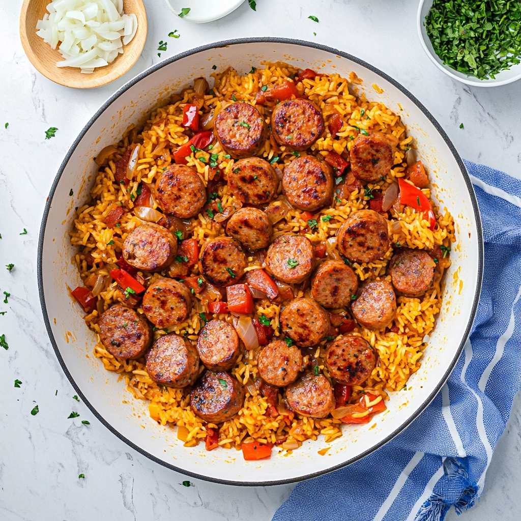 One-Pot Smoked Sausage And Rice Recipe - Recipe Image