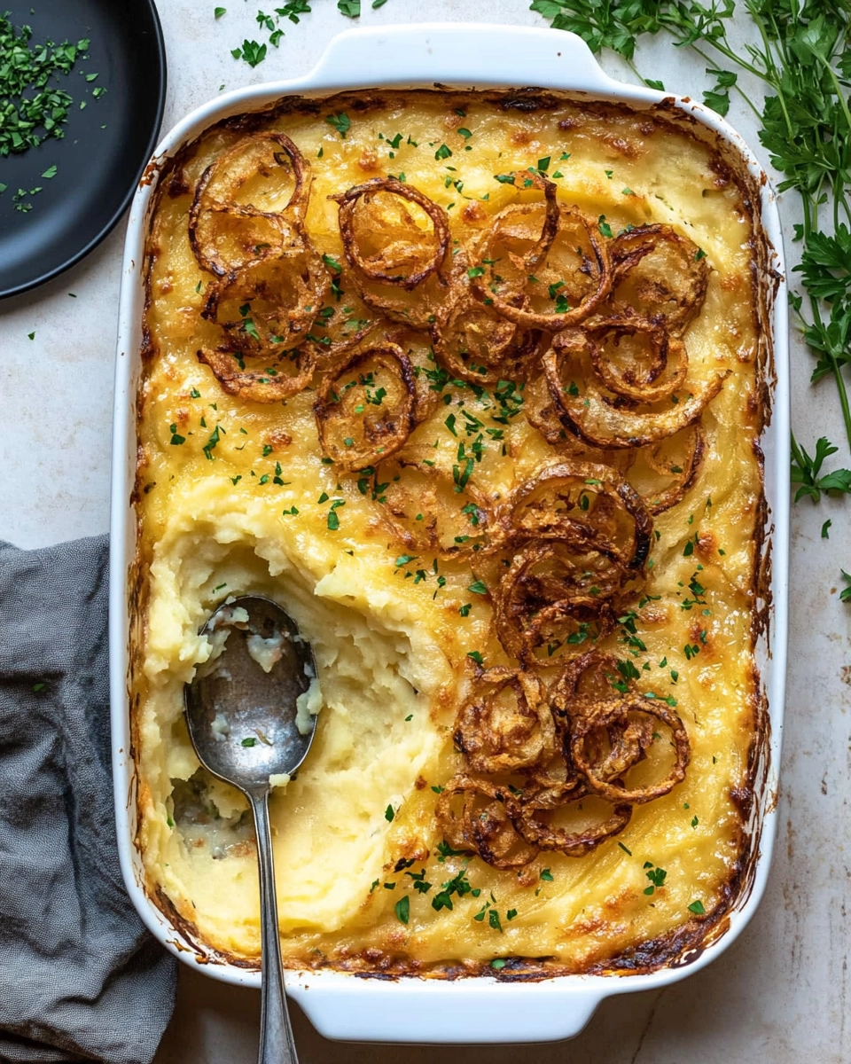 Fried Onion Scalloped Potatoes Recipe