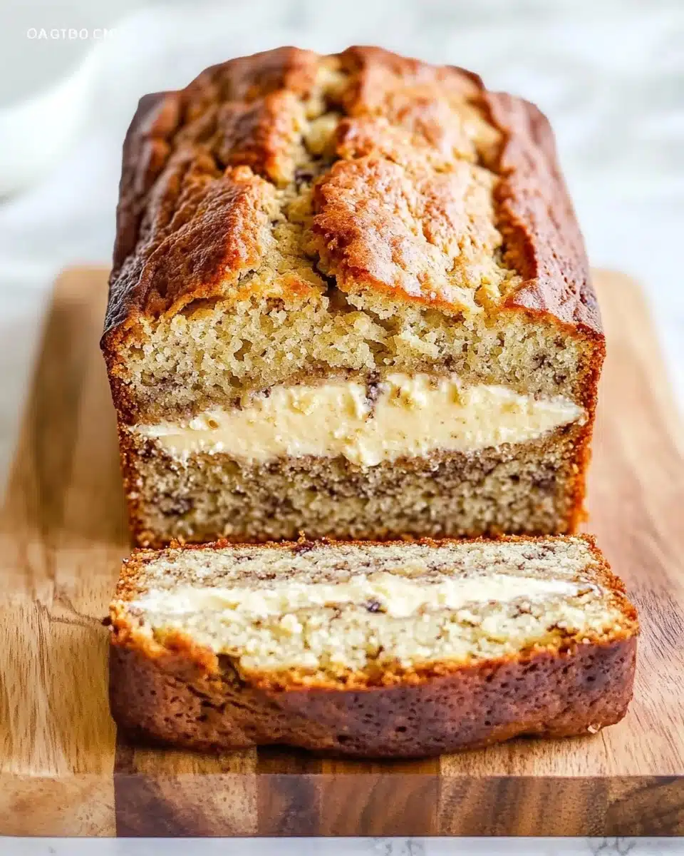 Cream Cheese-Filled Banana Bread Recipe