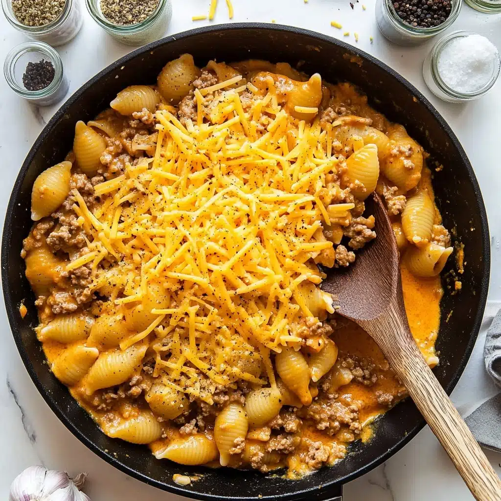 Creamy Beef and Shells Recipe - Recipe Image