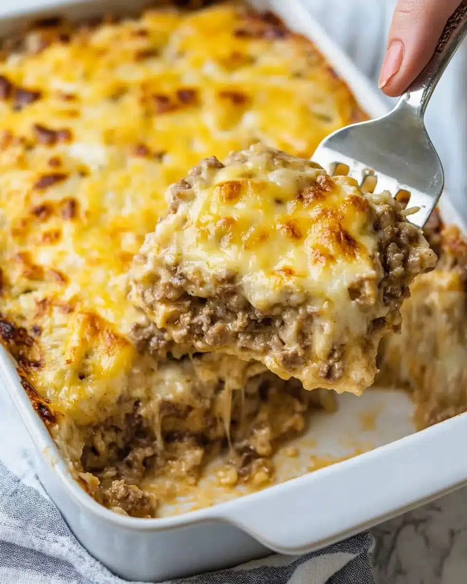 Cheesy Ground Beef and Rice Casserole Recipe