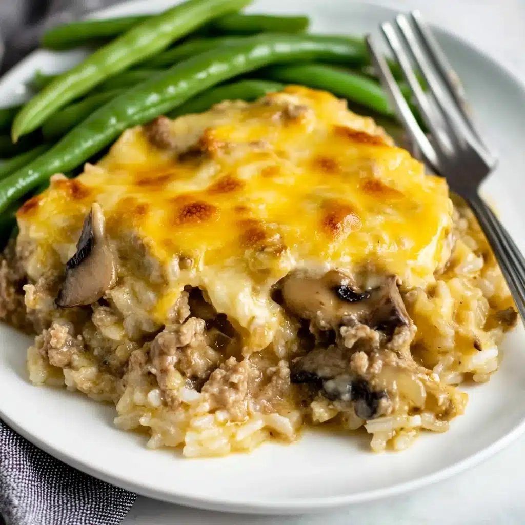 Cheesy Ground Beef and Rice Casserole Recipe - Recipe Image