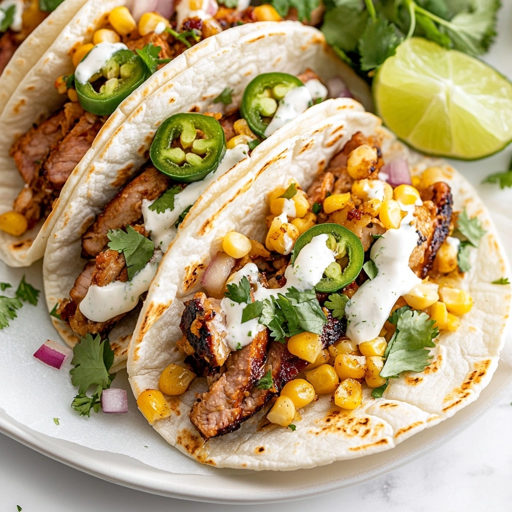 Crazy Good Street Corn Chicken Tacos Recipe - Recipe Image