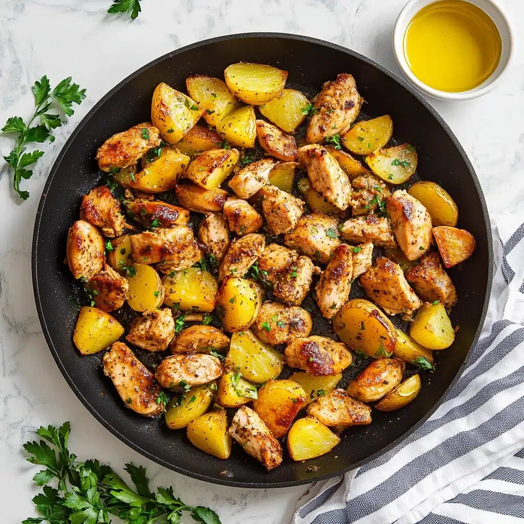 Garlic Butter Chicken and Potato Skillet Recipe - Recipe Image