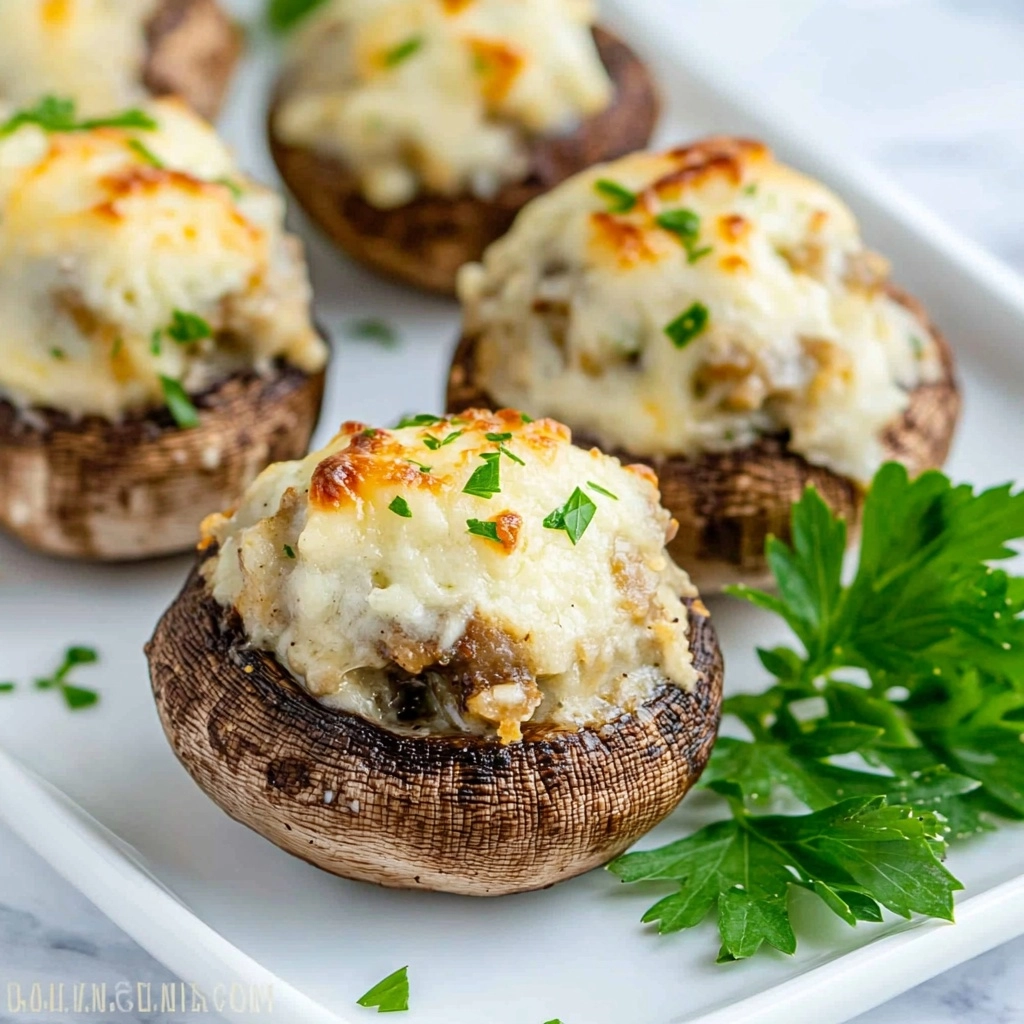 Chicken Stuffed Mushrooms Recipe - Recipe Image