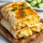 Cheesy Garlic Chicken Wraps Recipe