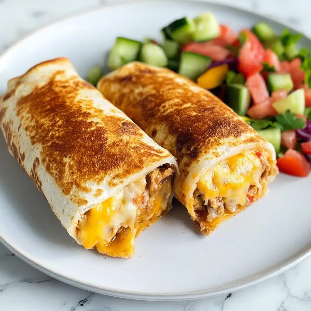 Cheesy Garlic Chicken Wraps Recipe - Recipe Image