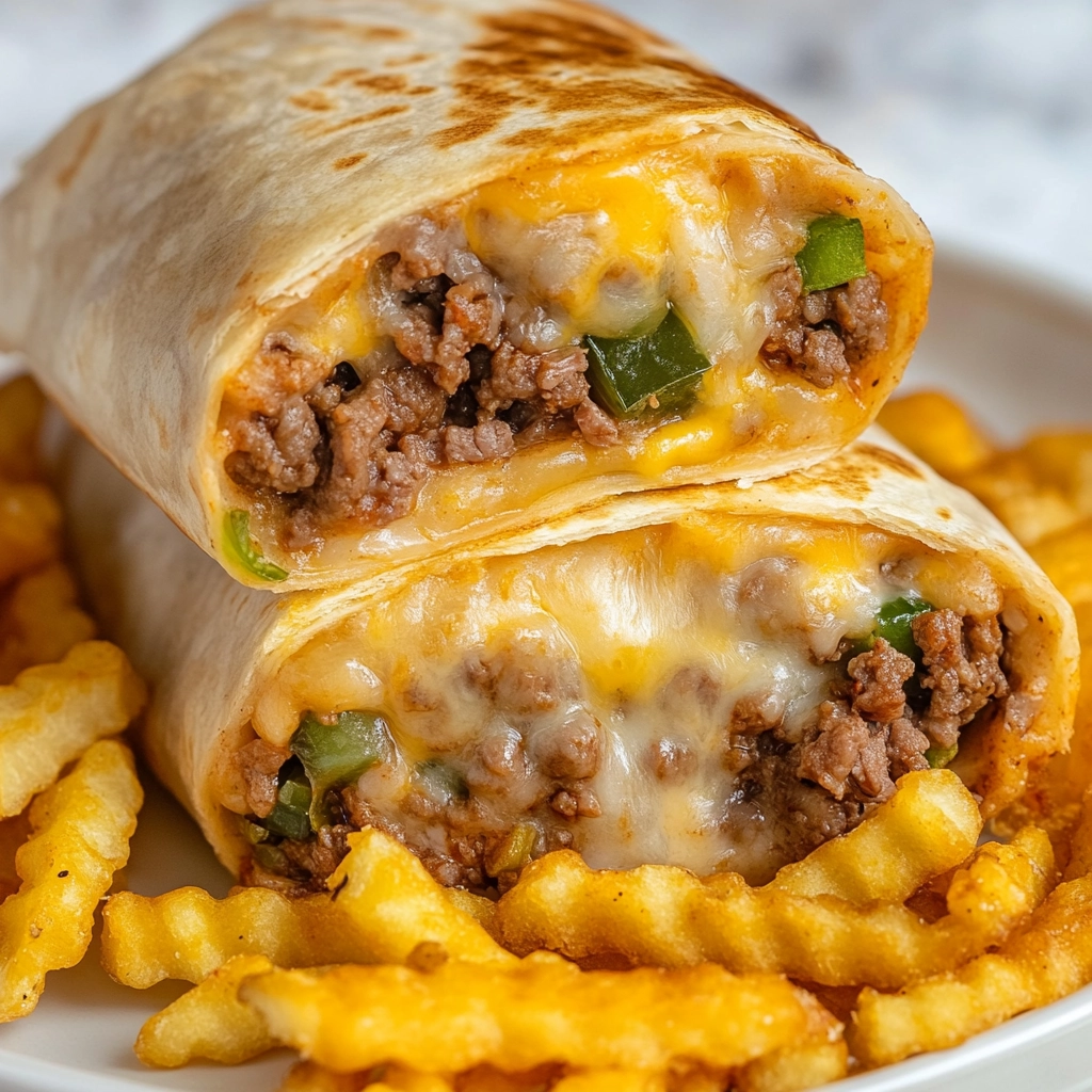 Easy Air Fryer Cheeseburger Wraps Recipe - Recipe Image