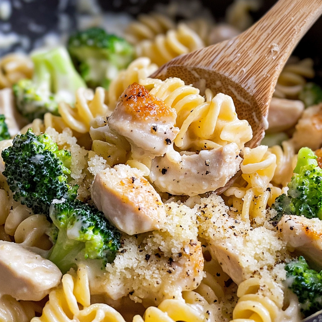 Creamy Lemon Chicken and Broccoli Pasta Recipe - Recipe Image