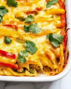 Cheesy Chicken Fajita Casserole Recipe
