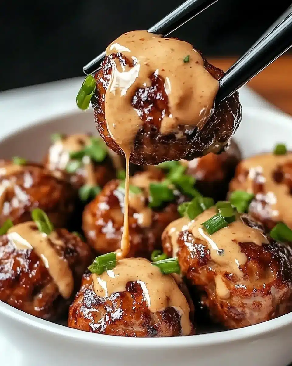Korean BBQ Meatballs with Spicy Mayo Dip Recipe