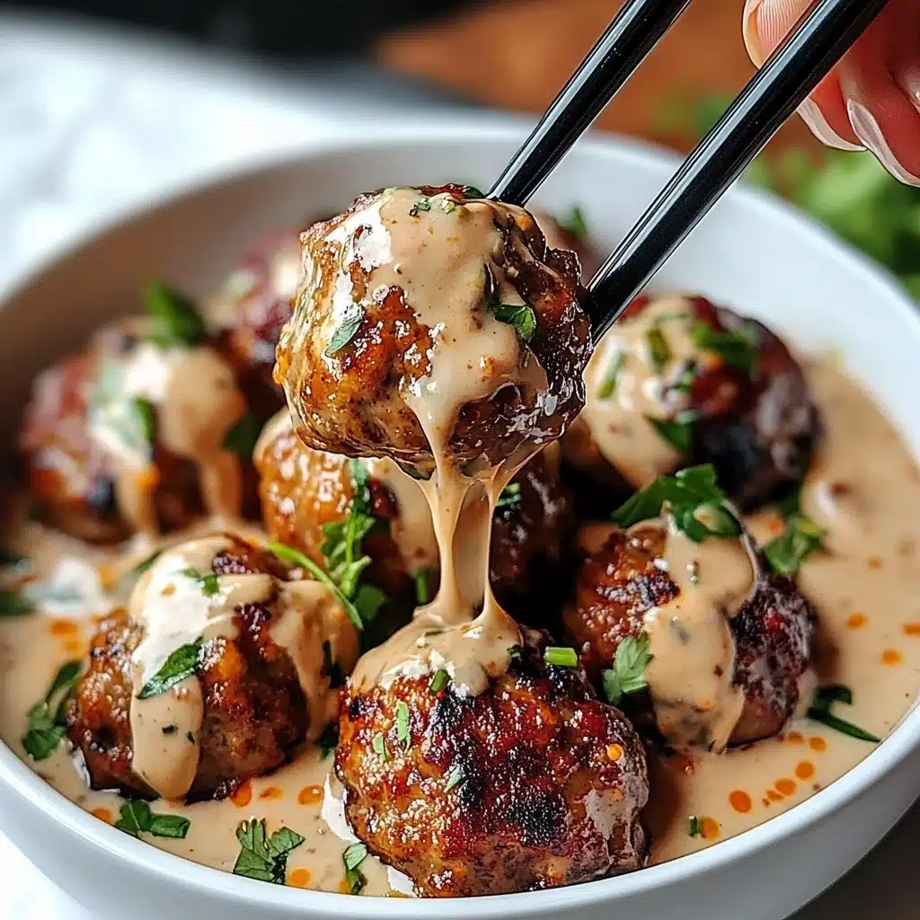 Korean BBQ Meatballs with Spicy Mayo Dip Recipe - Recipe Image