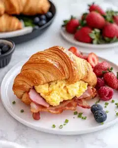 Croissant Breakfast Sandwiches Recipe