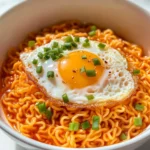 Korean Spicy Ramen Noodles with Cheese Recipe