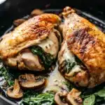 Spinach Mushroom Stuffed Chicken Breast Recipe