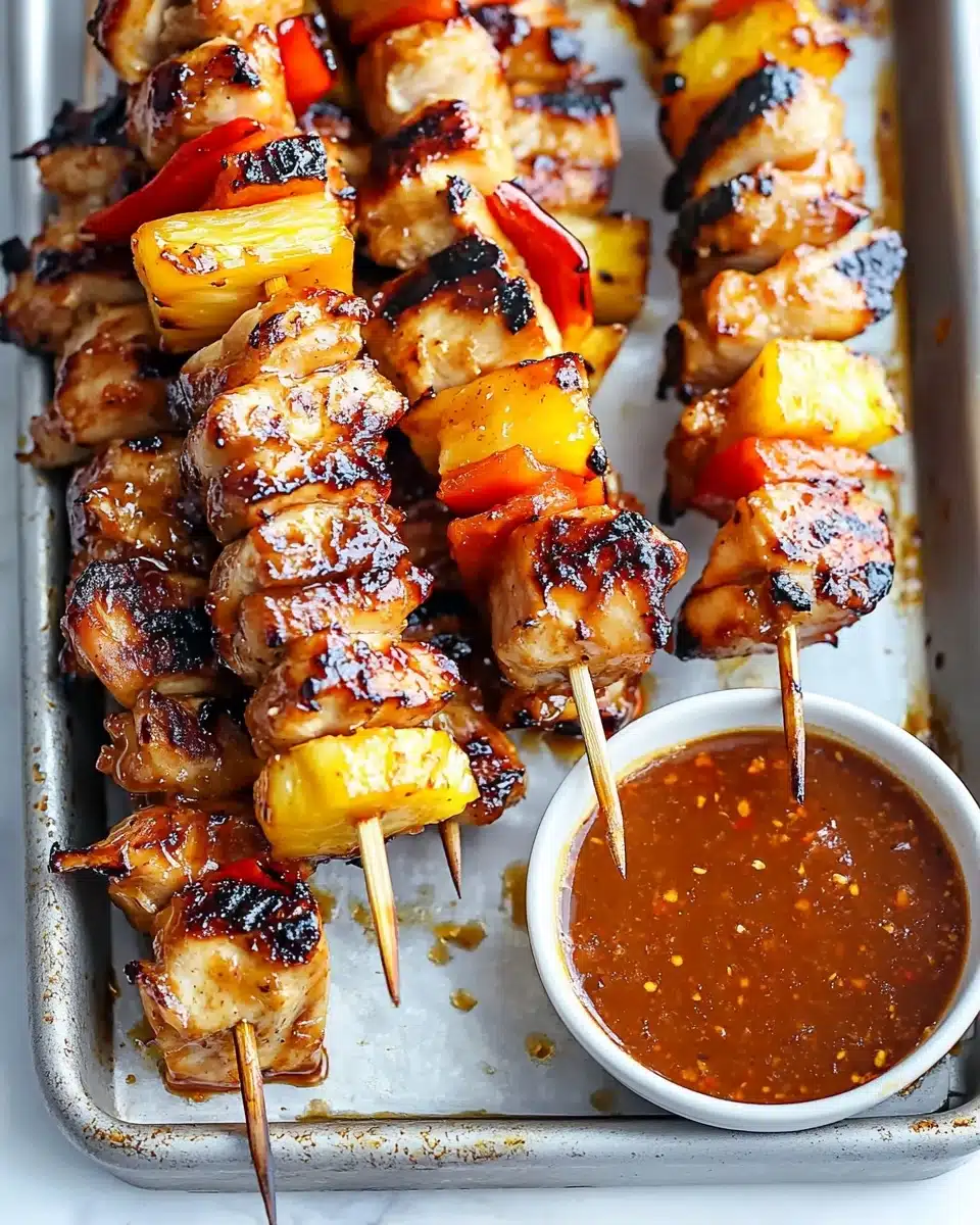 BBQ Pineapple Chicken Kabobs Recipe