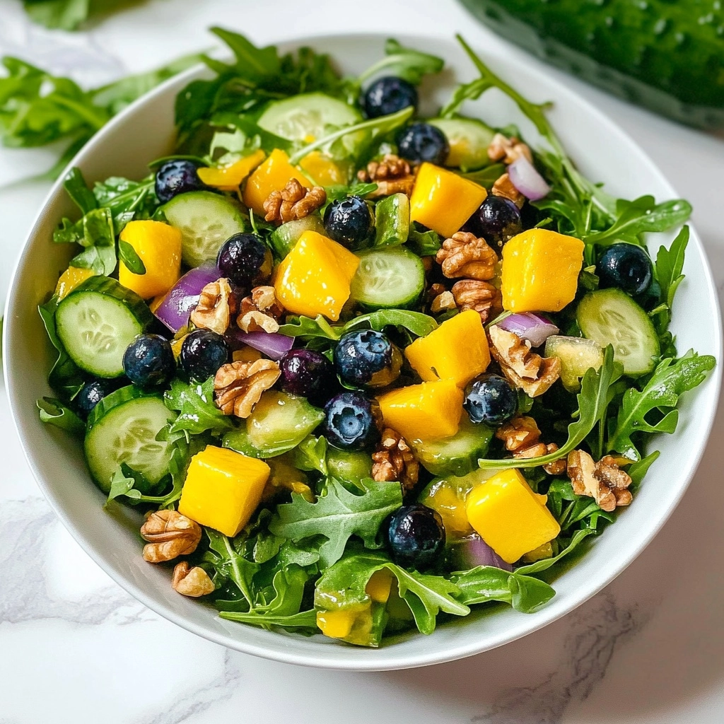Mango Cucumber Salad with Blueberry and Avocado Recipe - Recipe Image