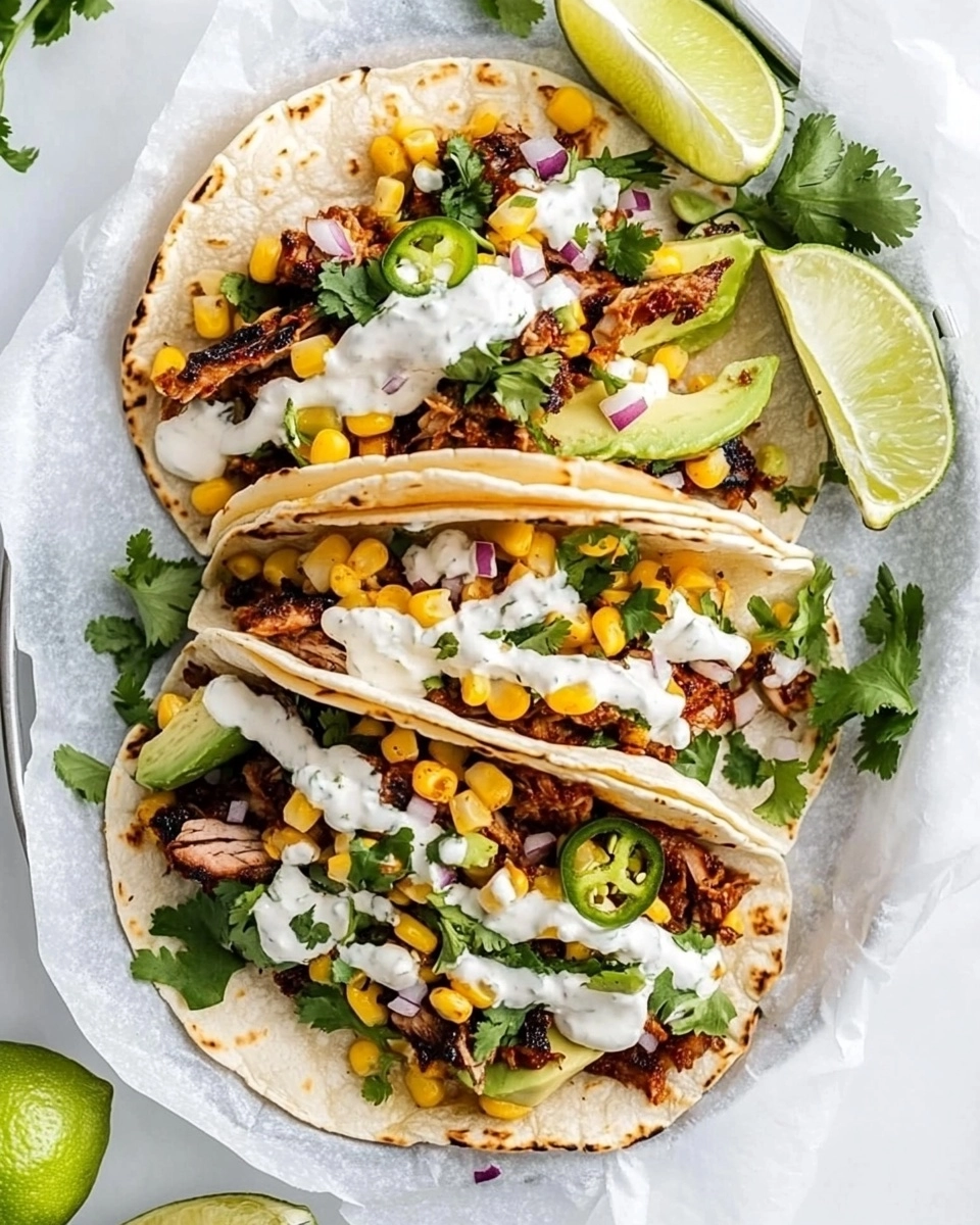 Crazy Good Street Corn Chicken Tacos Recipe