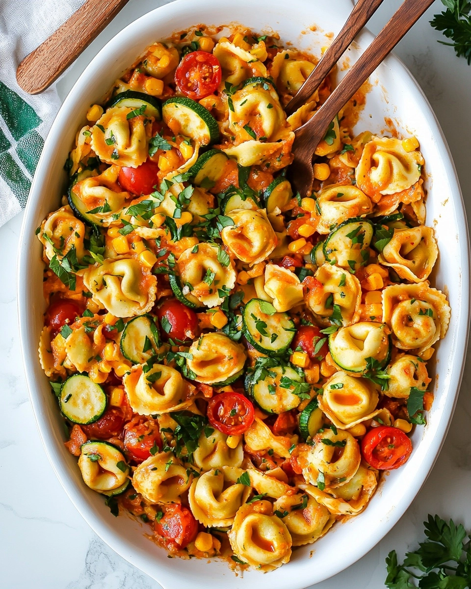 Cheese Tortellini with Summer Veggies Recipe