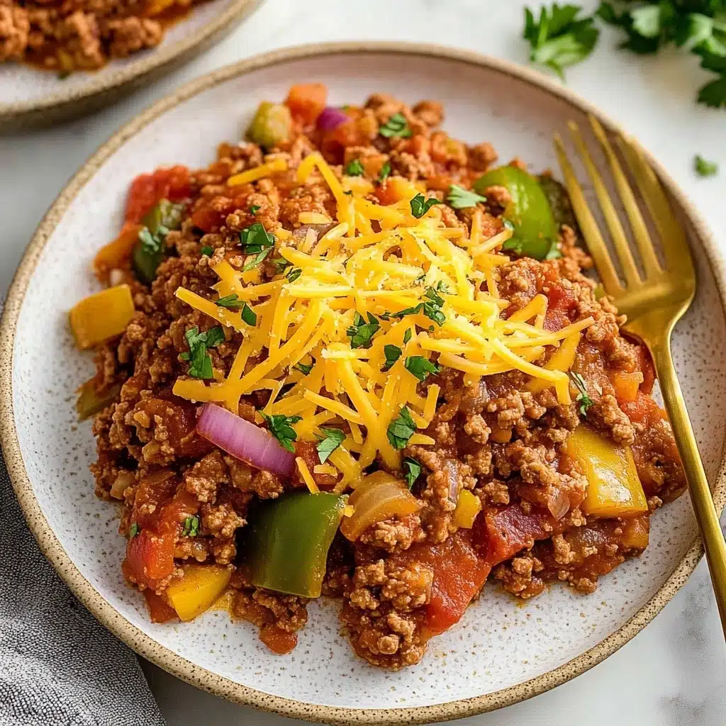 Simple Ground Turkey Pepper Skillet Recipe - Recipe Image