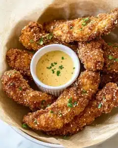 Air Fryer Chicken Tenders with Honey Mustard Sauce Recipe