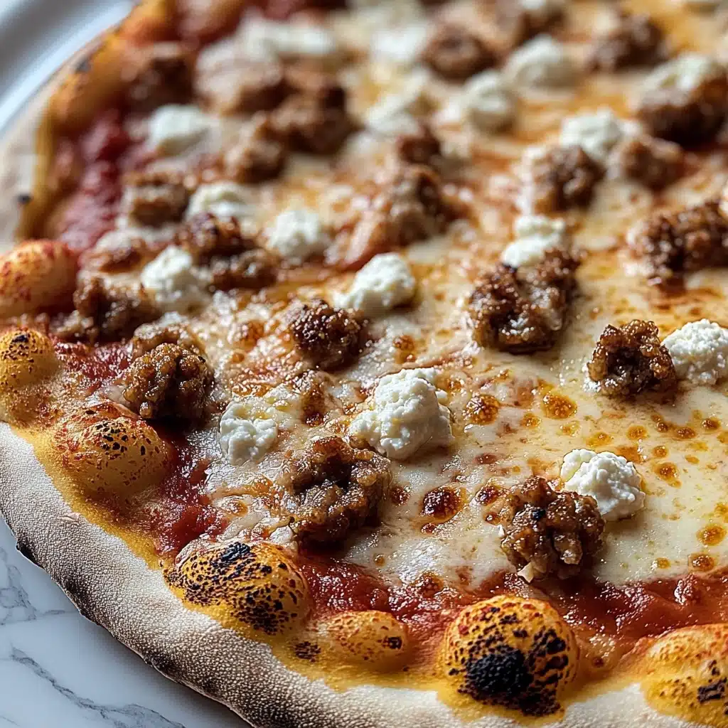 Hot Sausage Feta Honey Pizza Recipe - Recipe Image