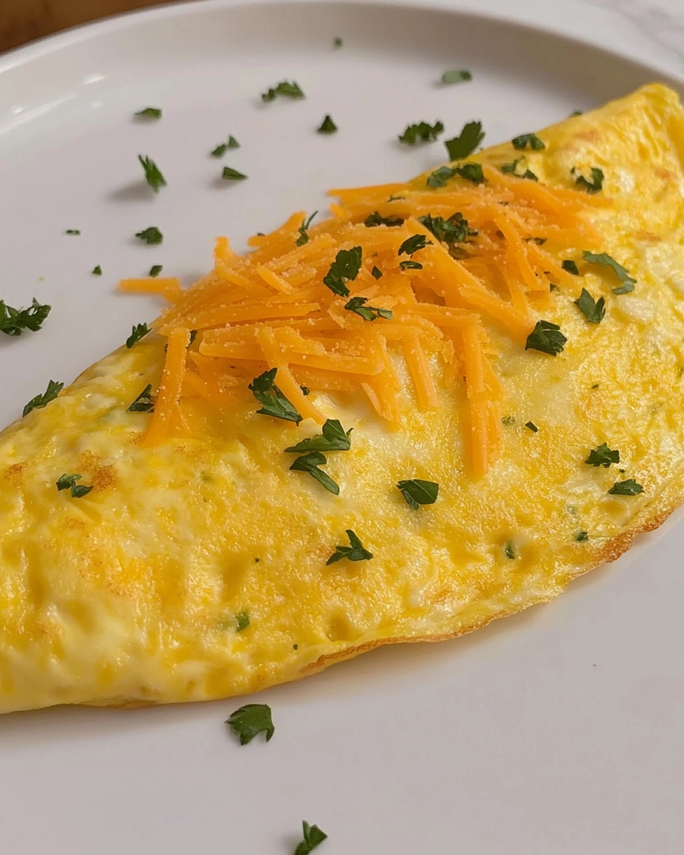 Cheesy Cheddar Omelet Recipe