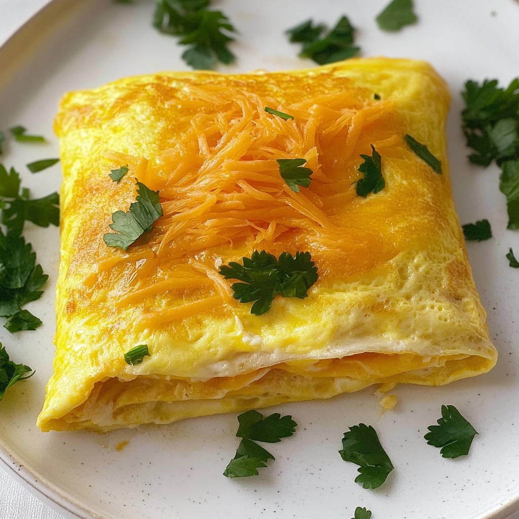 Cheesy Cheddar Omelet Recipe - Recipe Image