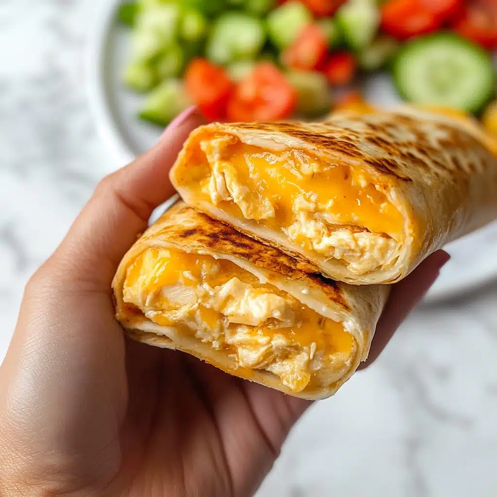 Cheesy Garlic Chicken Wraps Recipe - Recipe Image