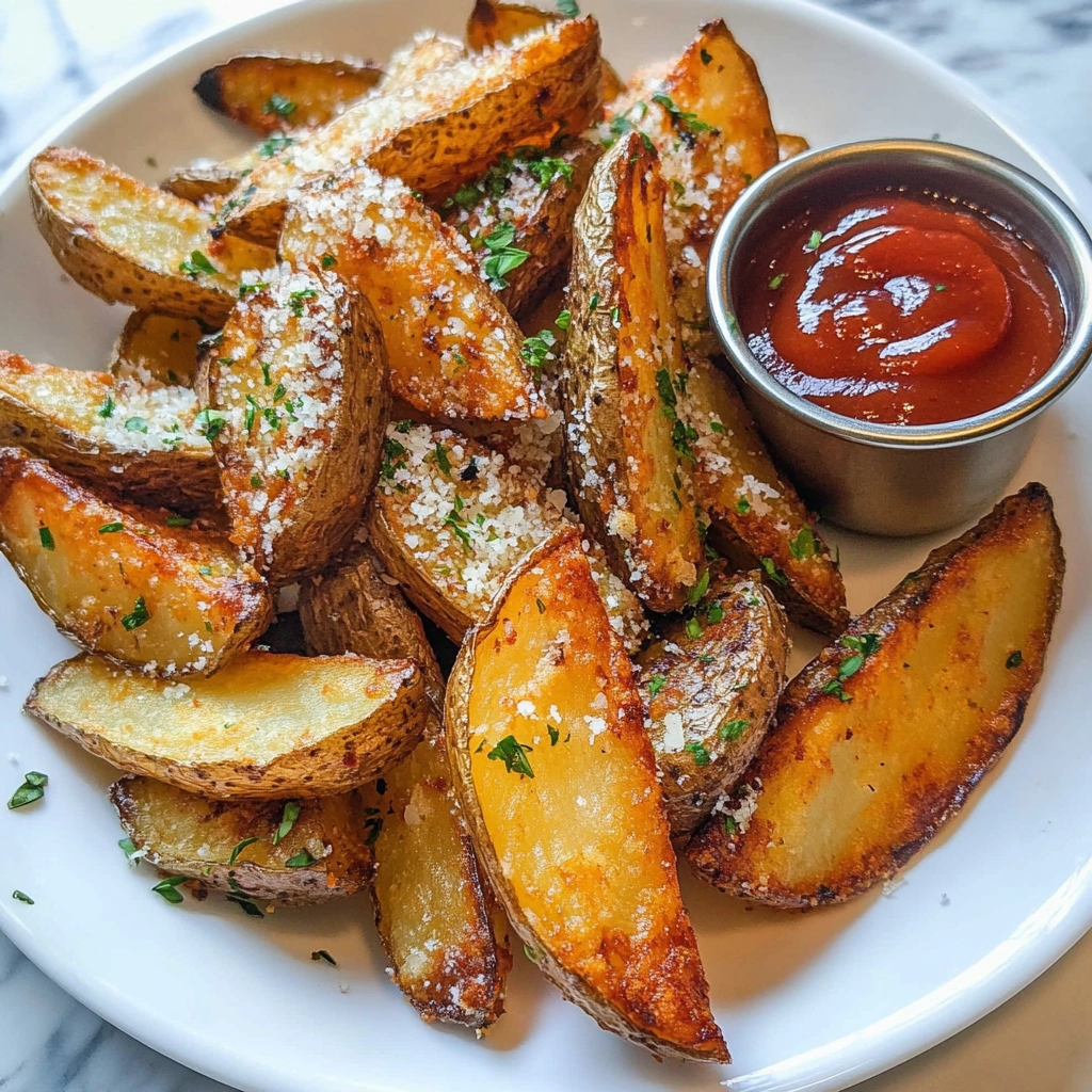 Crispy Baked Potato Wedges Recipe - Recipe Image