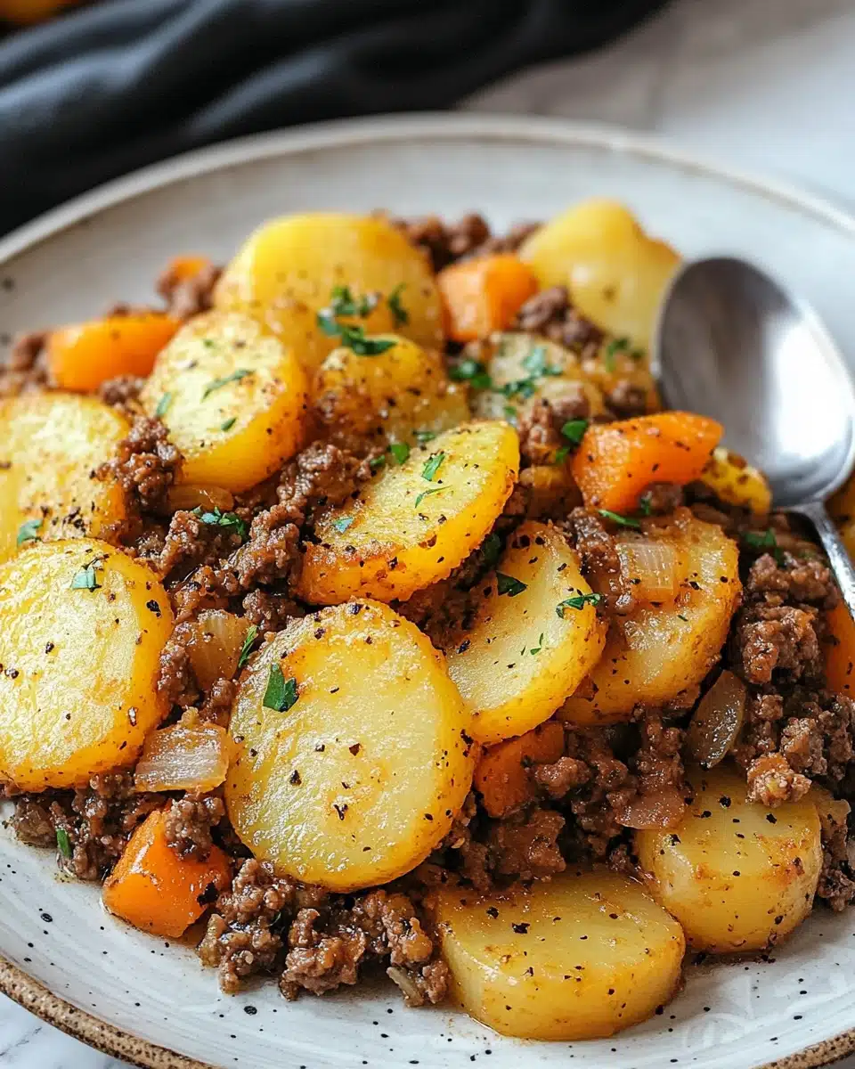 Hobo Casserole Rustic Ground Beef and Potato Bake Recipe