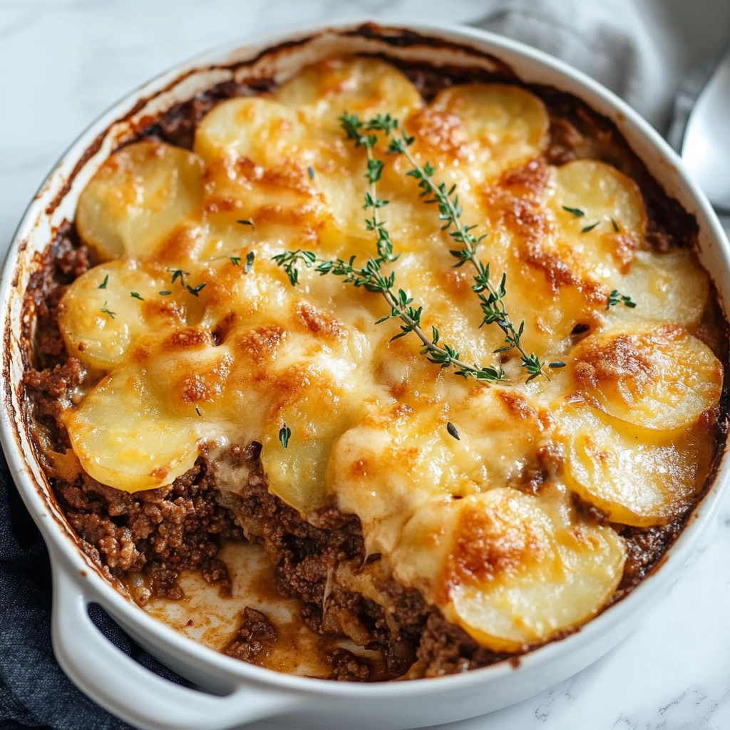 Hobo Casserole Rustic Ground Beef and Potato Bake Recipe - Recipe Image