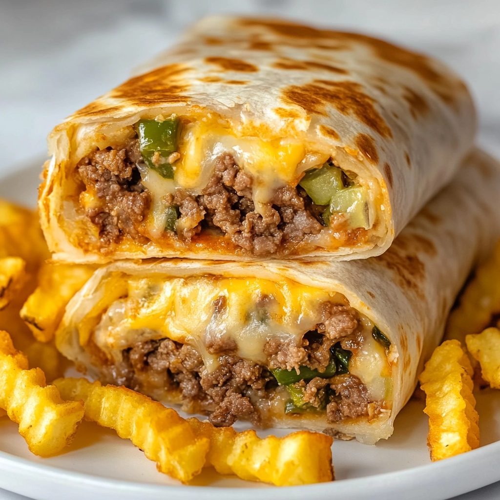Easy Air Fryer Cheeseburger Wraps Recipe - Recipe Image