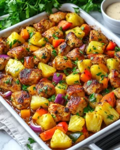 Hawaiian Chicken Sheet Pan Meal Recipe