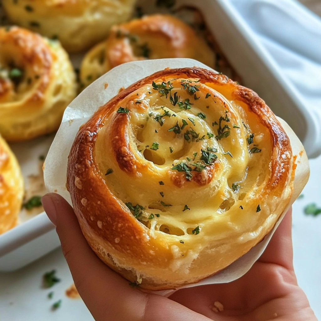 Buttery Cheese Garlic Rolls Recipe - Recipe Image