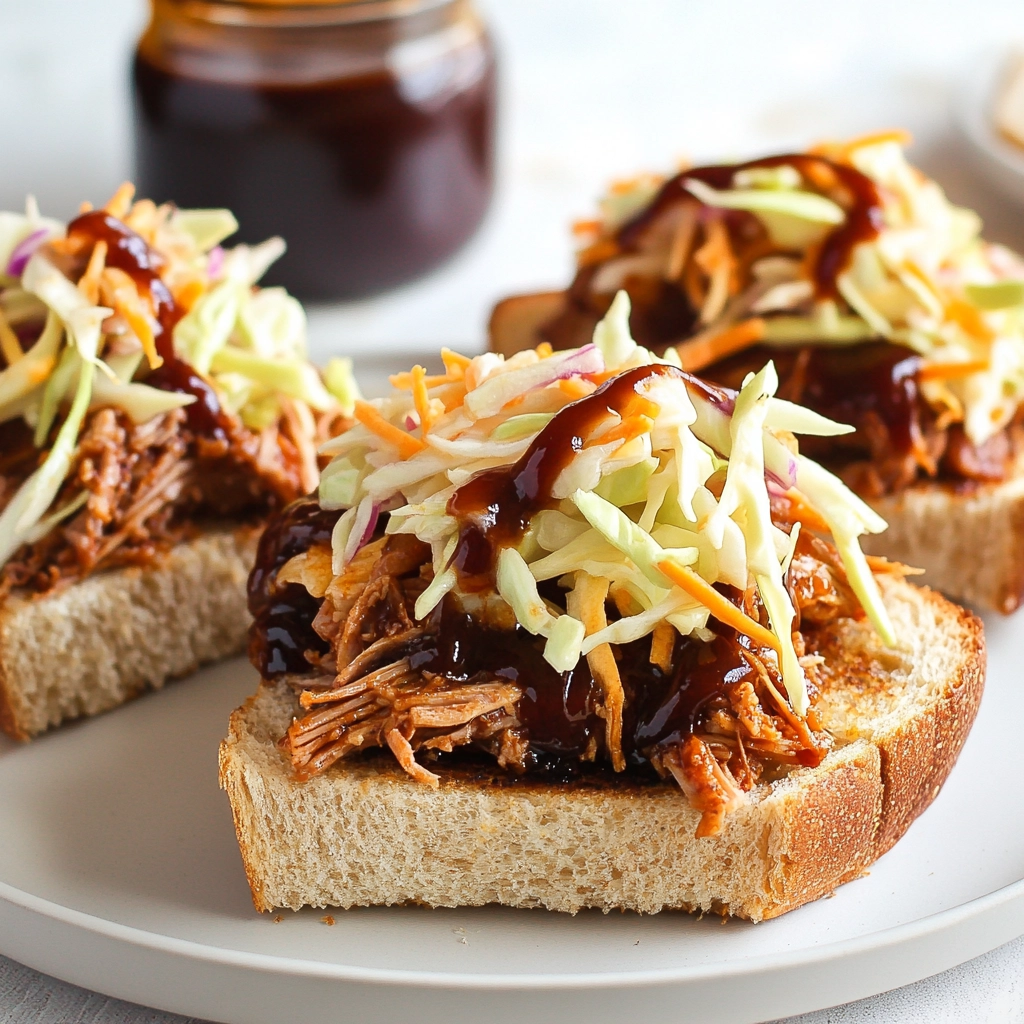 Easy Pulled BBQ Chicken Sliders with Coleslaw (No Mayo) Recipe - Recipe Image