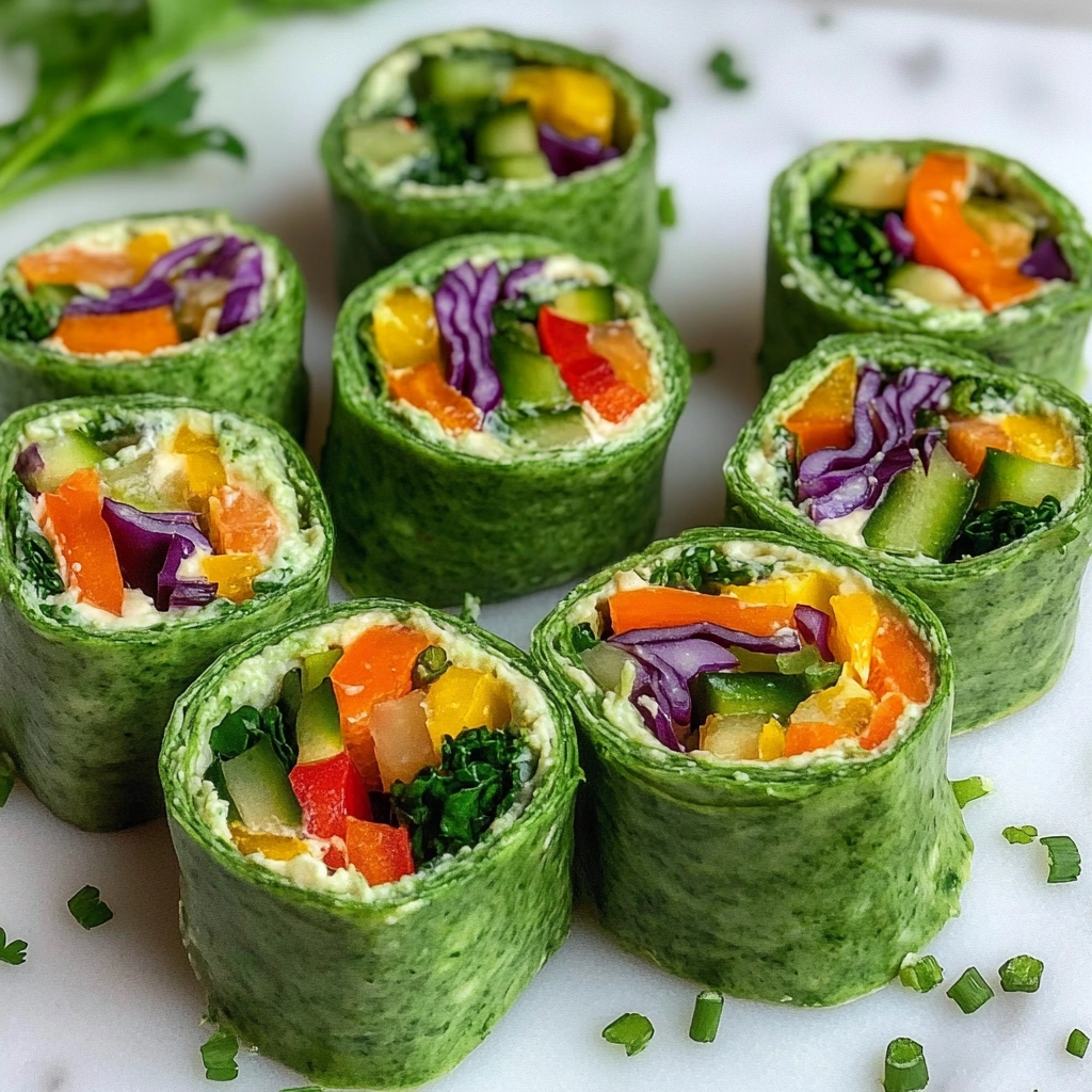 Vegan Veggie Rainbow Wraps Recipe - Recipe Image