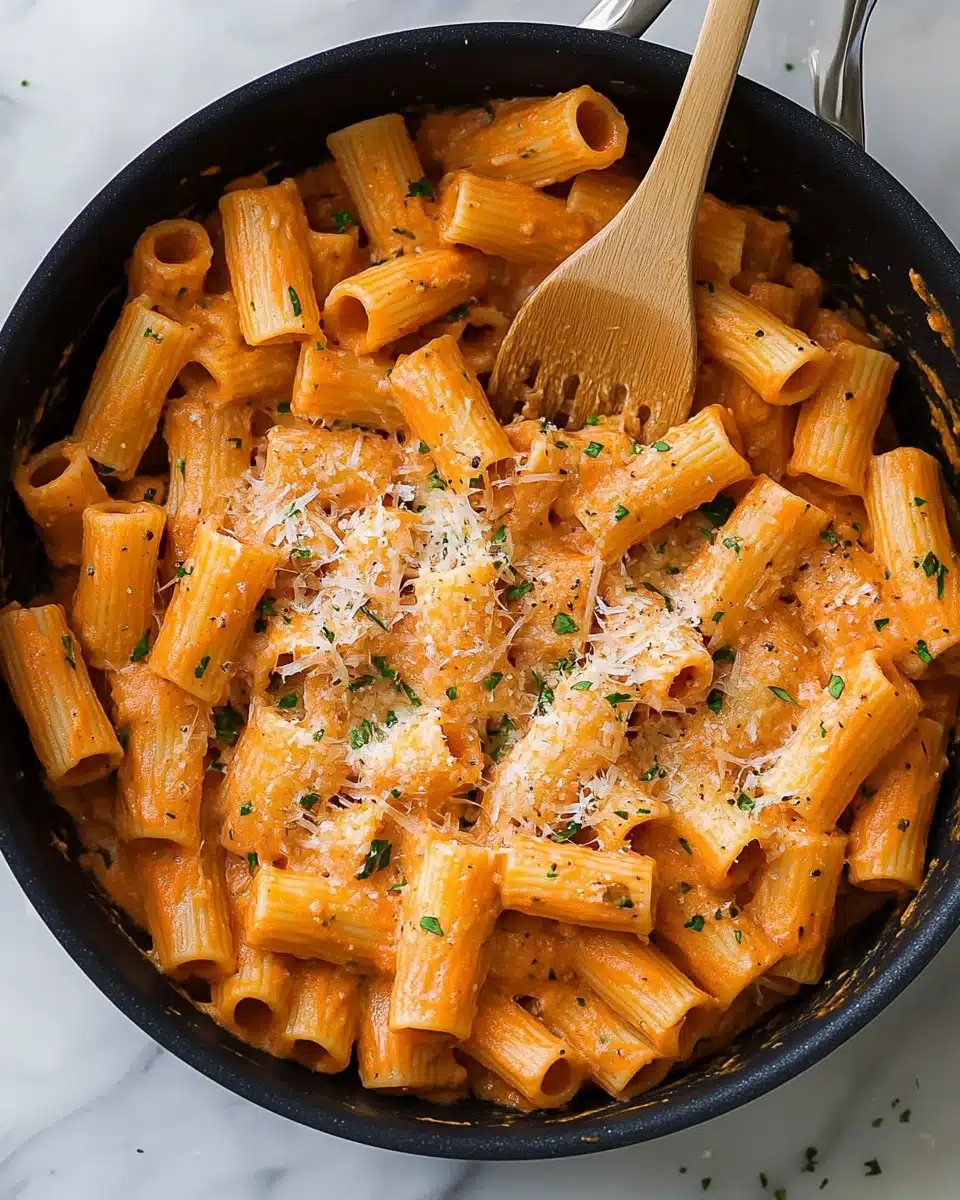 Creamy Tomato Rigatoni Pasta Recipe