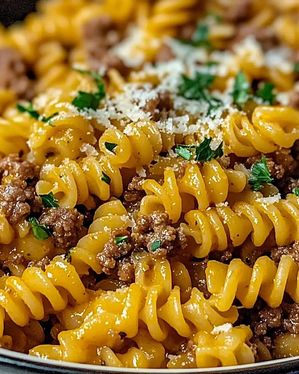 One-Pot Beef and Cheddar Ranch Pasta Recipe