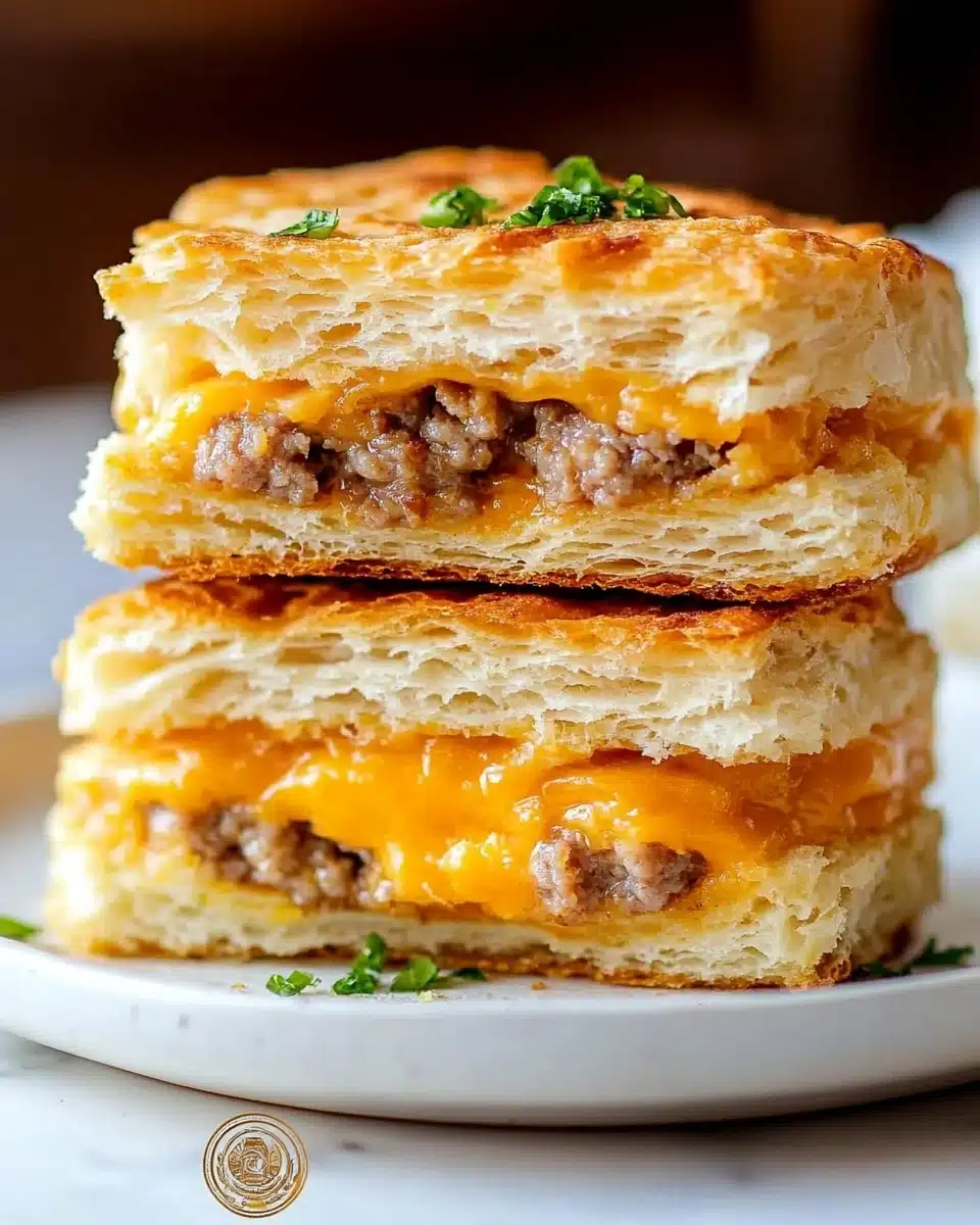 Sausage Cheese Butter Swim Biscuits Recipe