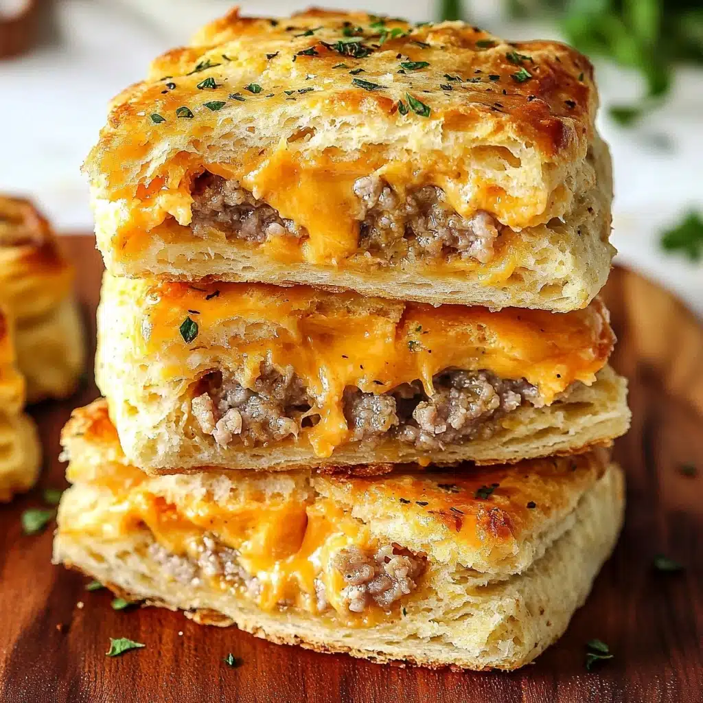 Sausage Cheese Butter Swim Biscuits Recipe - Recipe Image