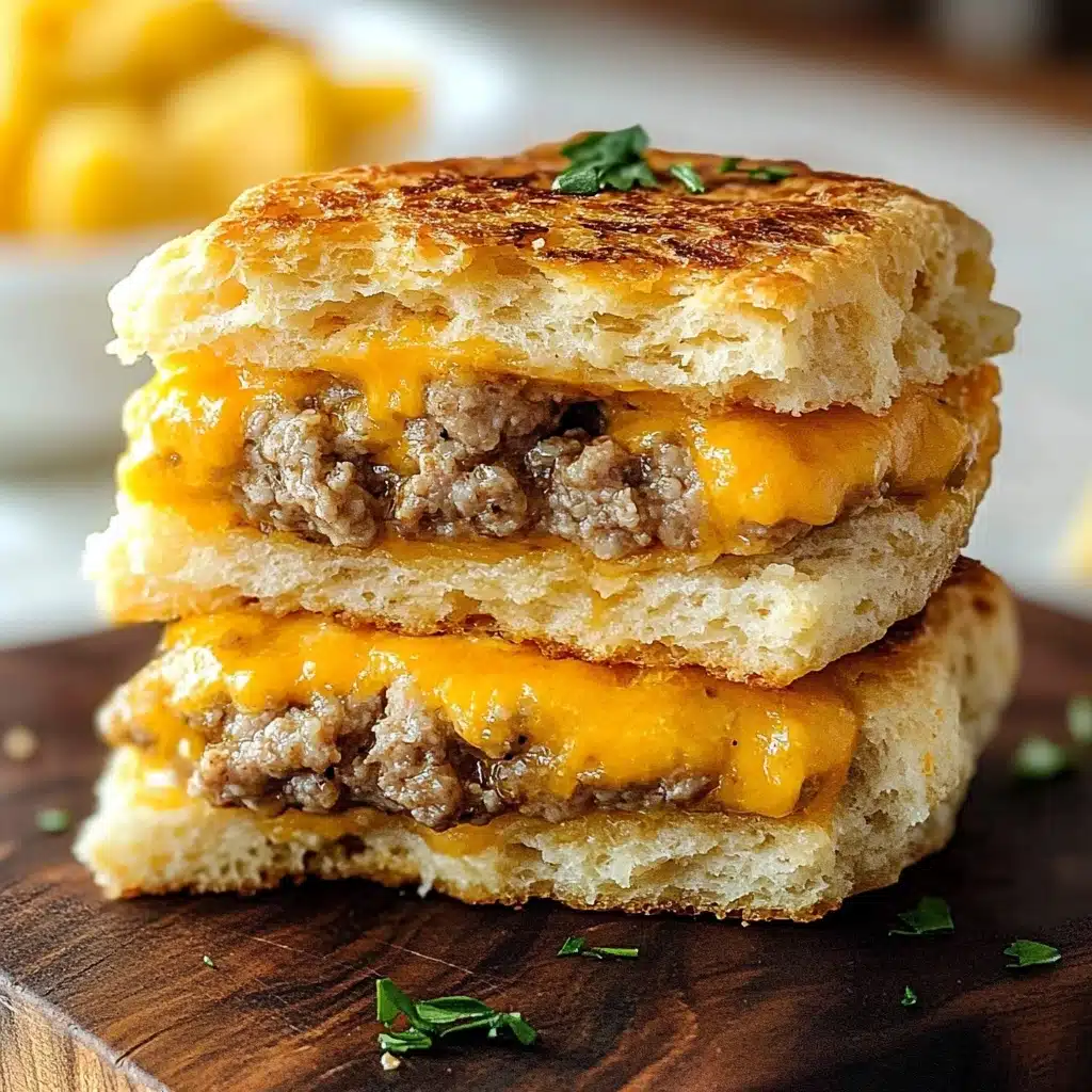 Sausage Cheese Butter Swim Biscuits Recipe - Recipe Image