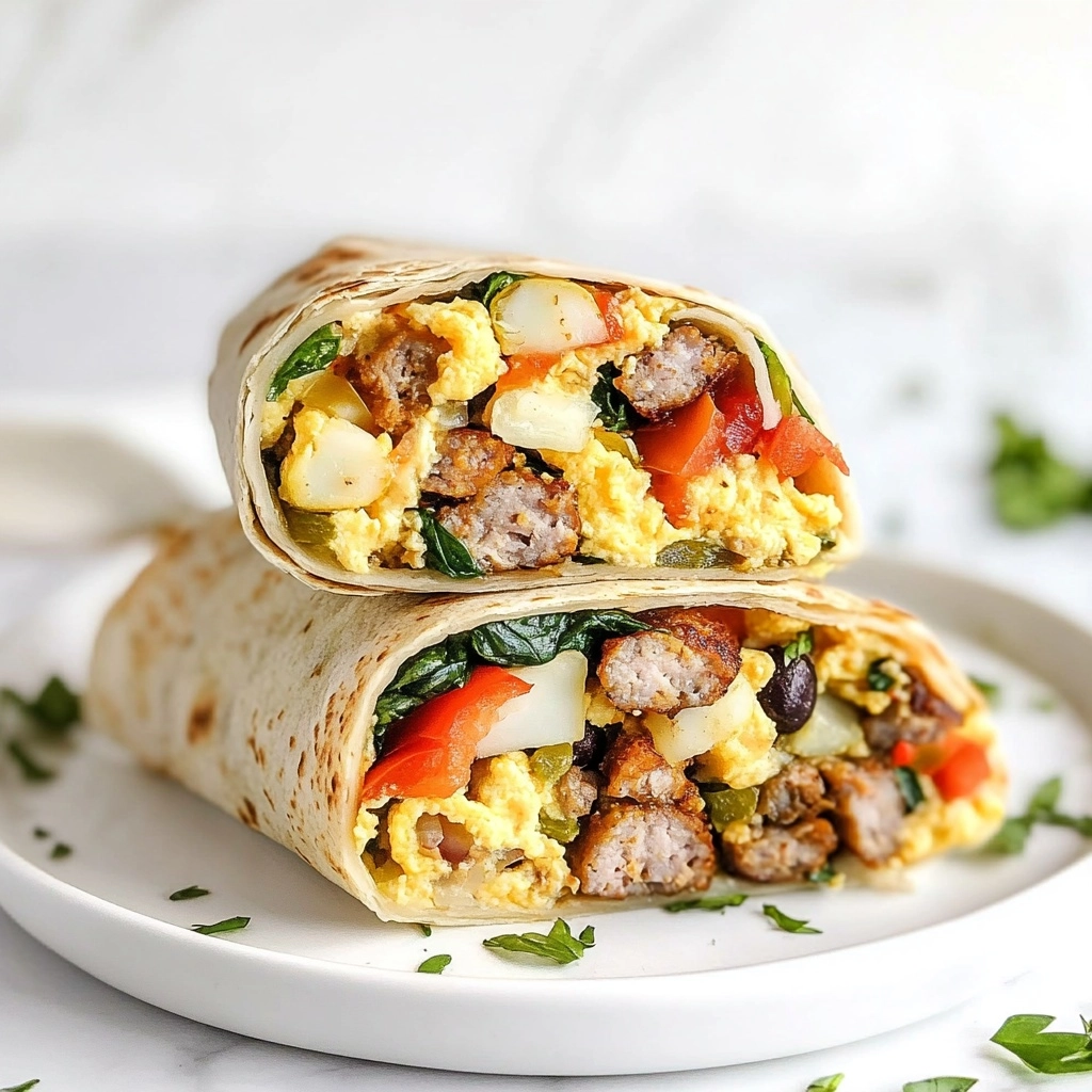 High Protein Breakfast Burrito Recipe - Recipe Image