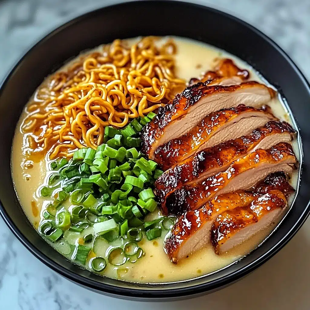 Fiery Chicken Ramen with Creamy Garlic Sauce Recipe - Recipe Image