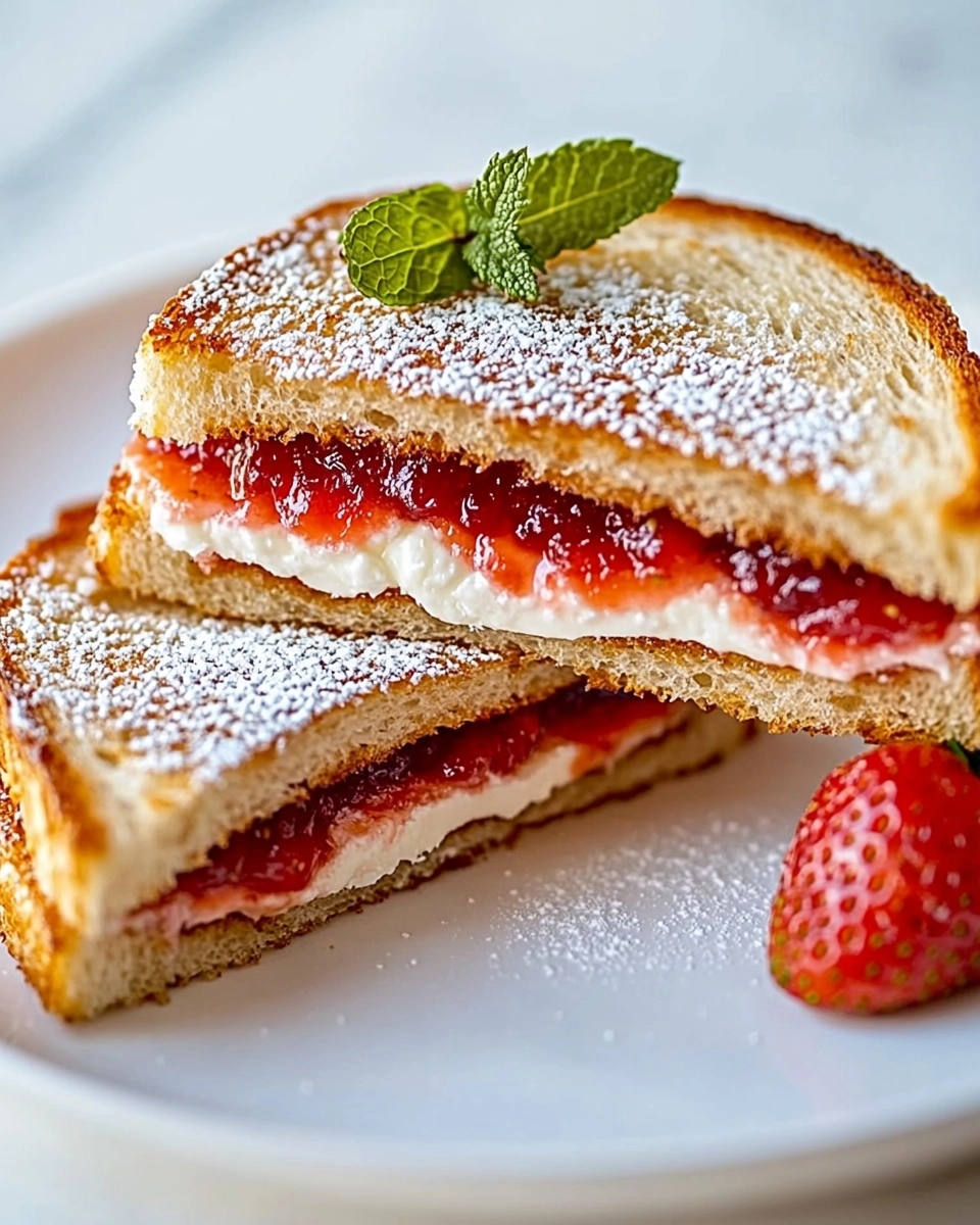 Fried Strawberry Cheesecake Sandwiches Recipe