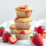 Healthy Strawberry Banana Yogurt Muffins Recipe