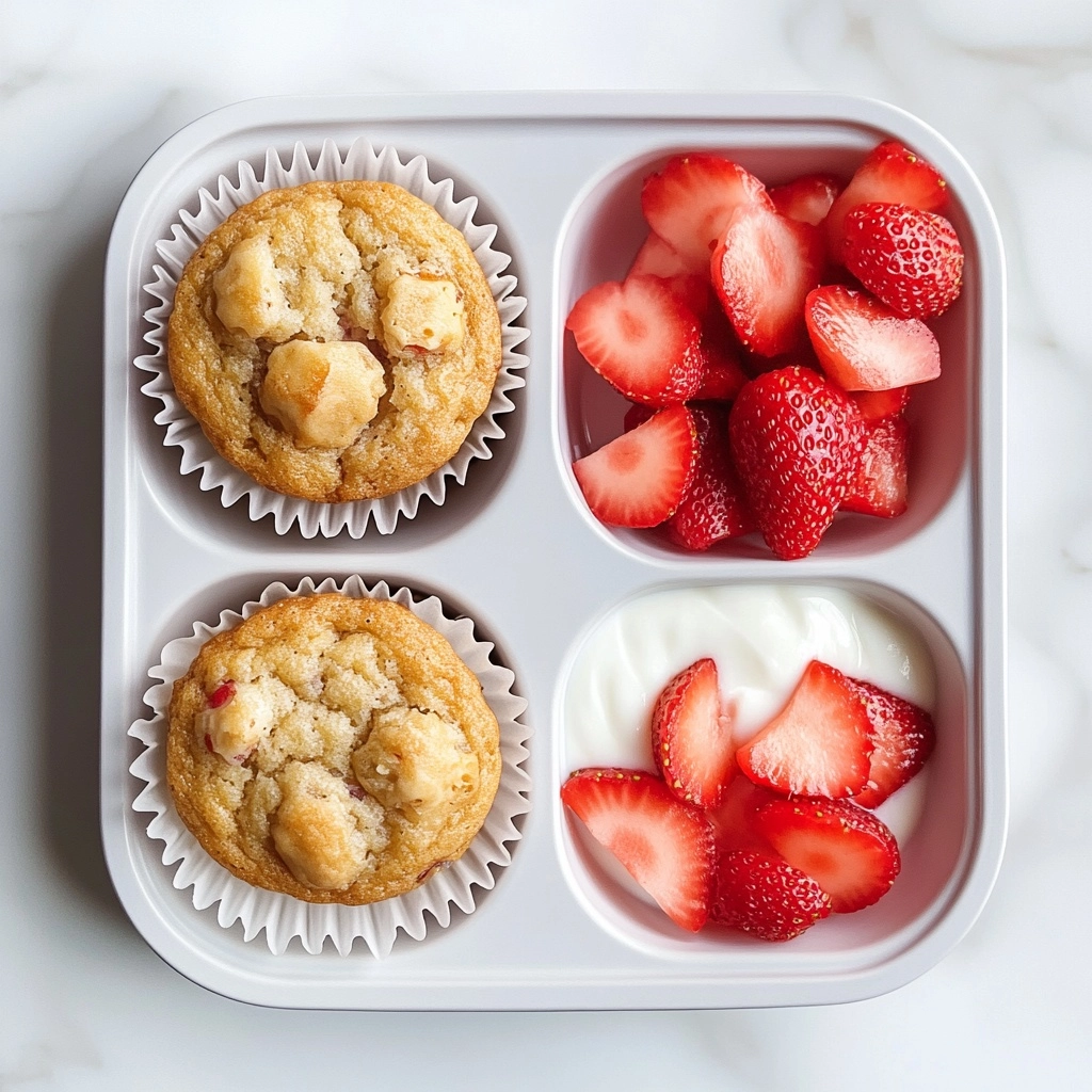 Healthy Strawberry Banana Yogurt Muffins Recipe - Recipe Image