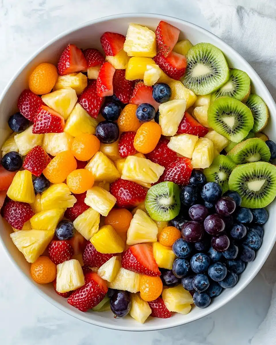Honey Lime Rainbow Fruit Salad Recipe